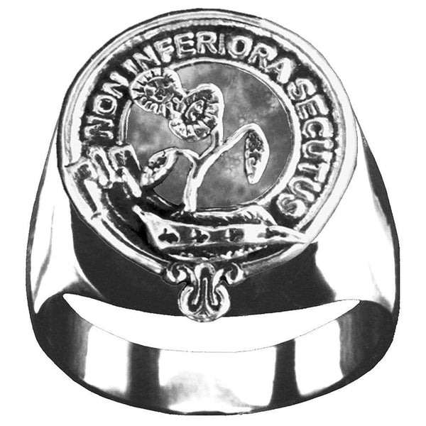 Buchan Scottish Clan Crest Ring GC100  ~  Sterling Silver and Karat Gold