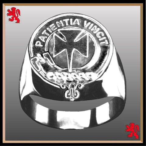 Cheyne Scottish Clan Crest Ring GC100  ~  Sterling Silver and Karat Gold