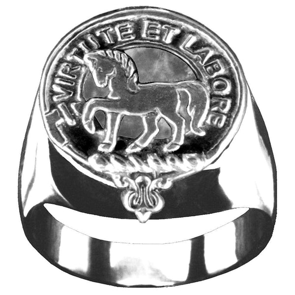 Cochrane Scottish Clan Crest Ring GC100  ~  Sterling Silver and Karat Gold