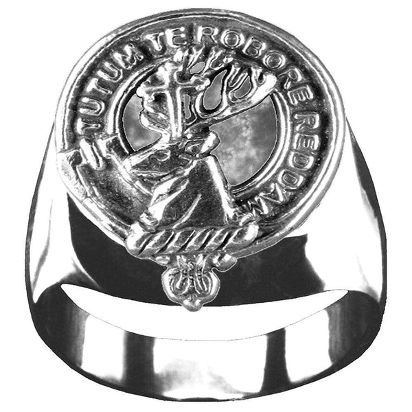 Crawford Scottish Clan Crest Ring GC100  ~  Sterling Silver and Karat Gold