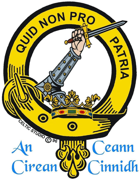 Dewar Scottish Clan Crest Ring GC100  ~  Sterling Silver and Karat Gold