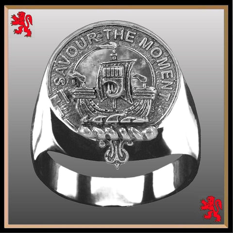 Duncan Sketraw Scottish Clan Crest Ring GC100  ~  Sterling Silver and Karat Gold