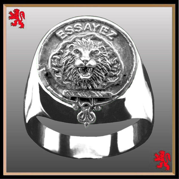 Dundas Scottish Clan Crest Ring GC100  ~  Sterling Silver and Karat Gold