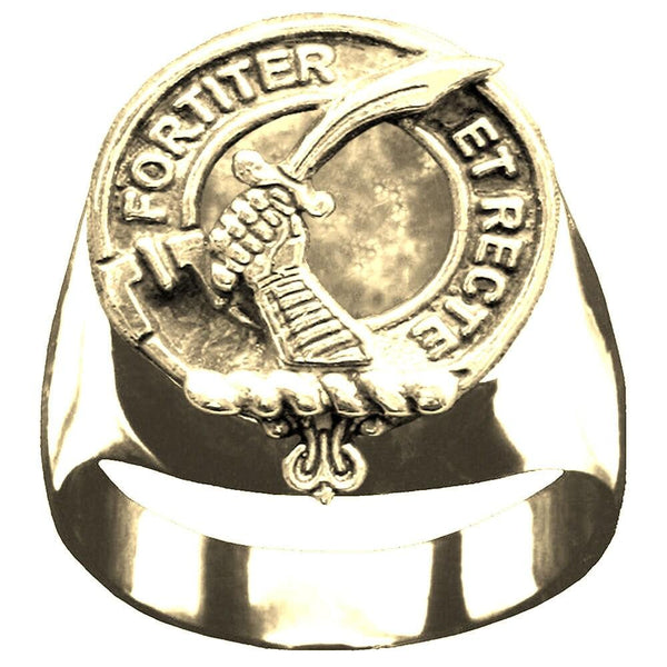 Elliott Scottish Clan Crest Ring GC100  ~  Sterling Silver and Karat Gold