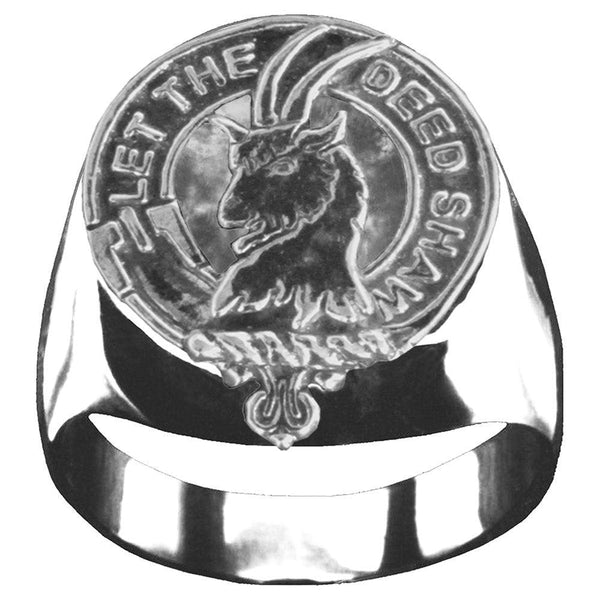 Fleming Scottish Clan Crest Ring GC100  ~  Sterling Silver and Karat Gold