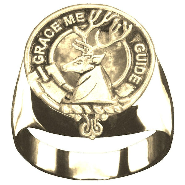 Forbes Scottish Clan Crest Ring GC100  ~  Sterling Silver and Karat Gold