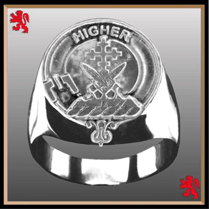 Galloway  Scottish Clan Crest Ring GC100  ~  Sterling Silver and Karat Gold