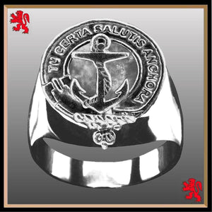 Gillespie Scottish Clan Crest Ring GC100  ~  Sterling Silver and Karat Gold