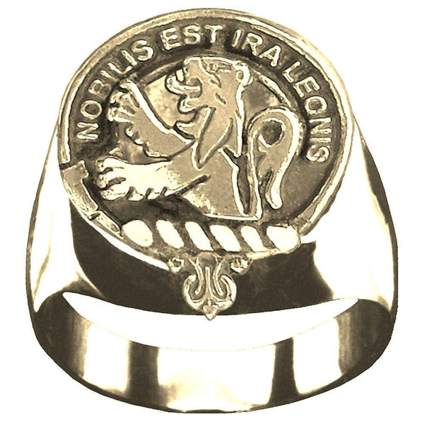 Inglis Scottish Clan Crest Ring GC100  ~  Sterling Silver and Karat Gold
