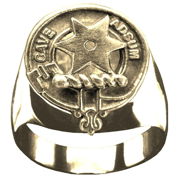 Jardine Scottish Clan Crest Ring GC100  ~  Sterling Silver and Karat Gold