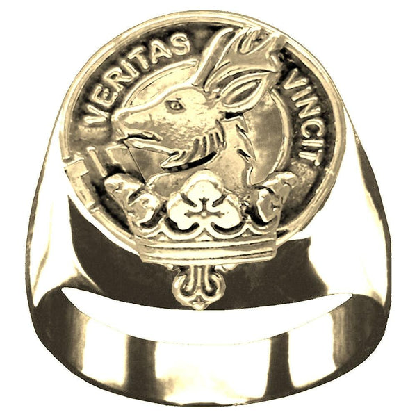 Keith Scottish Clan Crest Ring GC100  ~  Sterling Silver and Karat Gold