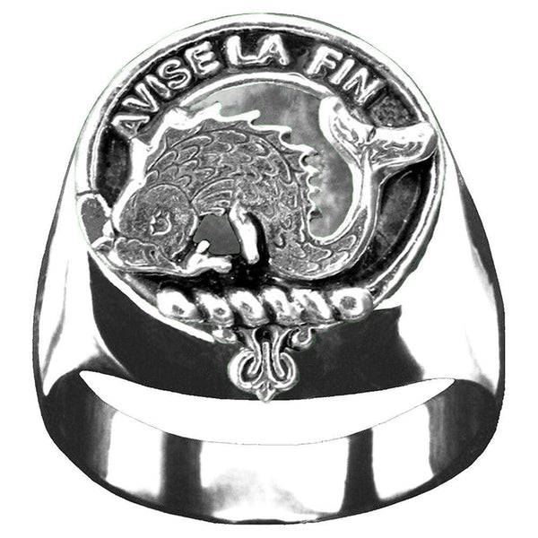 Kennedy Scottish Clan Crest Ring GC100  ~  Sterling Silver and Karat Gold