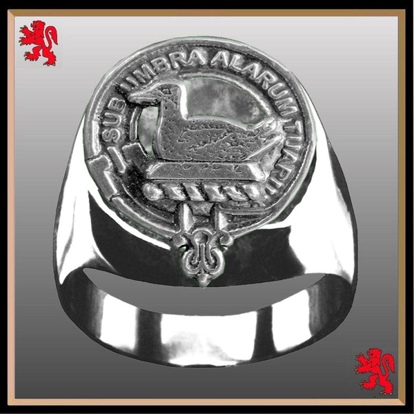 Lauder Scottish Clan Crest Ring GC100  ~  Sterling Silver and Karat Gold