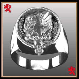 Leslie Scottish Clan Crest Ring GC100  ~  Sterling Silver and Karat Gold