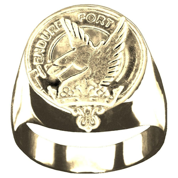 Lindsay Scottish Clan Crest Ring GC100  ~  Sterling Silver and Karat Gold