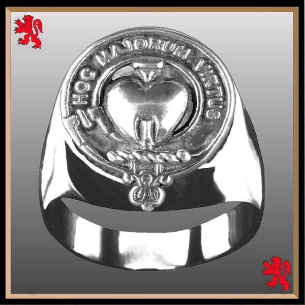 Logan Scottish Clan Crest Ring GC100  ~  Sterling Silver and Karat Gold