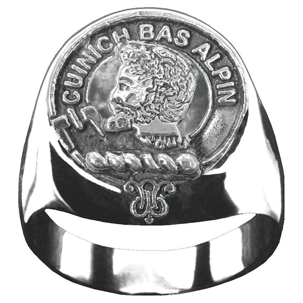 MacAlpine Scottish Clan Crest Ring GC100  ~  Sterling Silver and Karat Gold