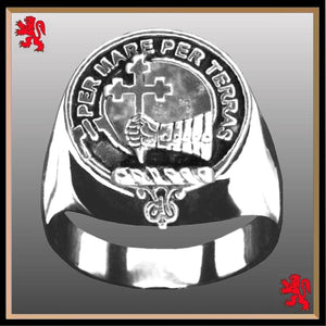MacDonald Sleat Scottish Clan Crest Ring GC100  ~  Sterling Silver and Karat Gold