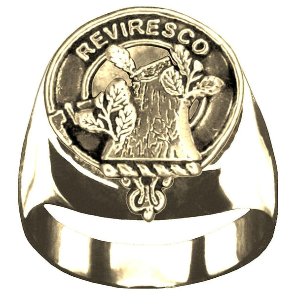 MacEwen Scottish Clan Crest Ring GC100  ~  Sterling Silver and Karat Gold