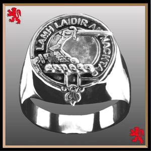 MacFadden Scottish Clan Crest Ring GC100  ~  Sterling Silver and Karat Gold