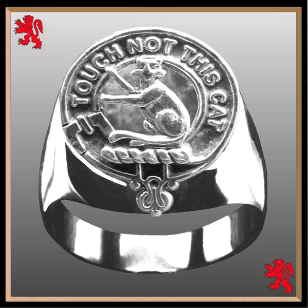 MacGillivary Scottish Clan Crest Ring GC100  ~  Sterling Silver and Karat Gold