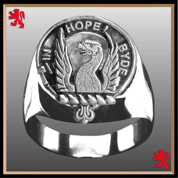MacIan Scottish Clan Crest Ring GC100  ~  Sterling Silver and Karat Gold