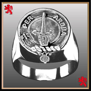 MacIntyre Scottish Clan Crest Ring GC100  ~  Sterling Silver and Karat Gold
