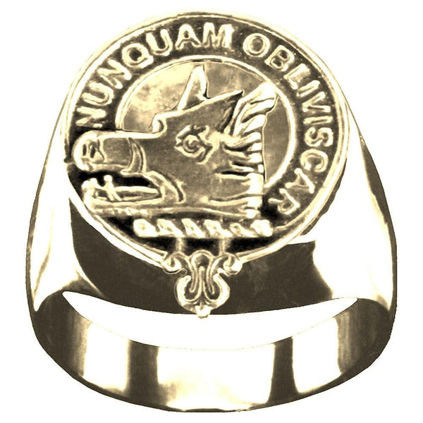 MacIver Scottish Clan Crest Ring GC100  ~  Sterling Silver and Karat Gold