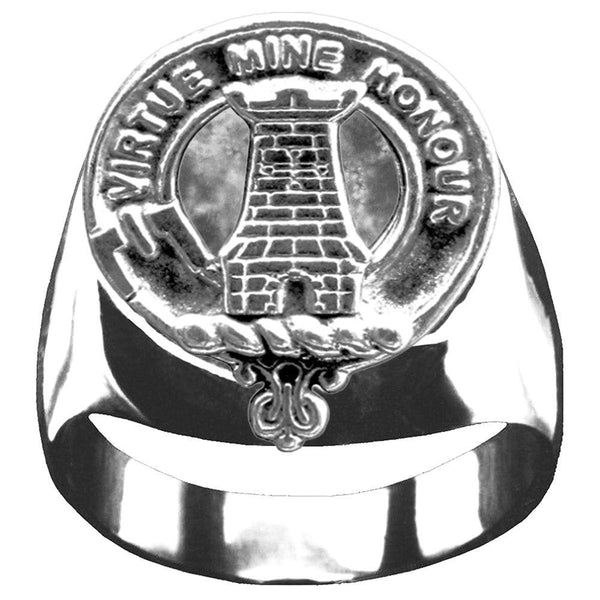 MacLaen Scottish Clan Crest Ring GC100  ~  Sterling Silver and Karat Gold