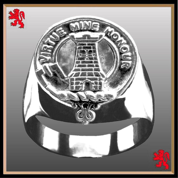 MacLaen Scottish Clan Crest Ring GC100  ~  Sterling Silver and Karat Gold