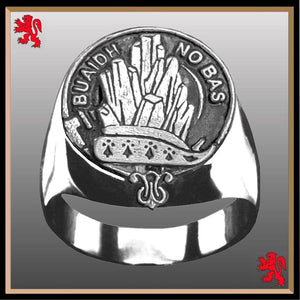 MacNeil Scottish Clan Crest Ring GC100  ~  Sterling Silver and Karat Gold
