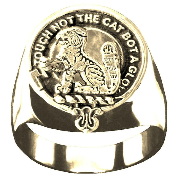 MacPherson Scottish Clan Crest Ring GC100  ~  Sterling Silver and Karat Gold