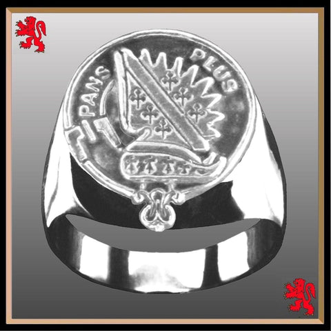 Marr Scottish Clan Crest Ring GC100  ~  Sterling Silver and Karat Gold