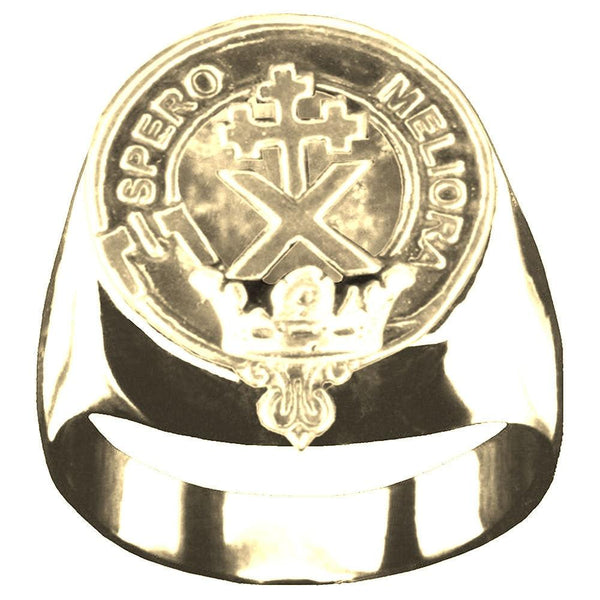 Moffat Scottish Clan Crest Ring GC100  ~  Sterling Silver and Karat Gold