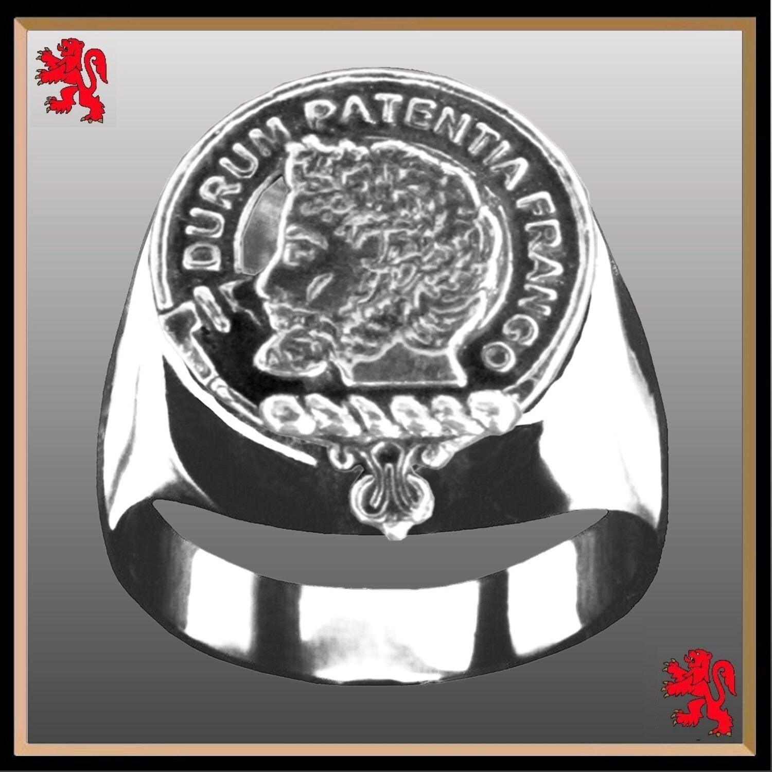 Muir Scottish Clan Crest Ring GC100  ~  Sterling Silver and Karat Gold