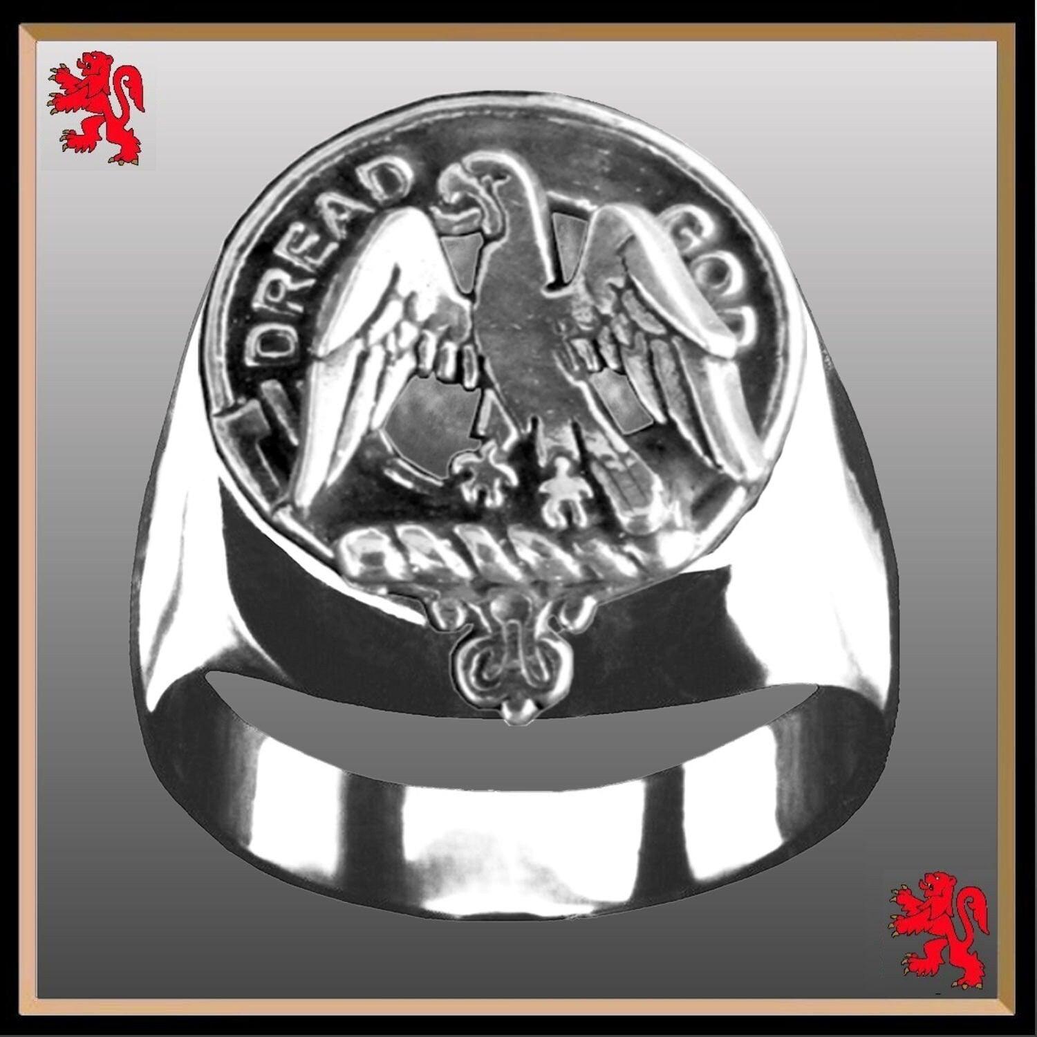 Munro Scottish Clan Crest Ring GC100  ~  Sterling Silver and Karat Gold