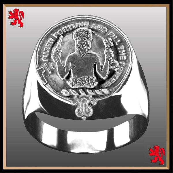 Murray Savage Scottish Clan Crest Ring GC100  ~  Sterling Silver and Karat Gold