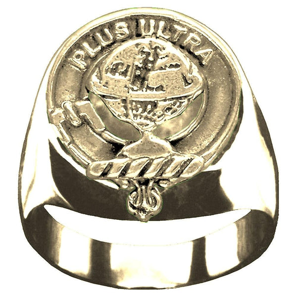 Nairn Scottish Clan Crest Ring GC100  ~  Sterling Silver and Karat Gold