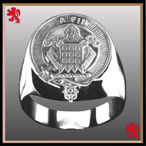 Oglivie Scottish Clan Crest Ring GC100  ~  Sterling Silver and Karat Gold