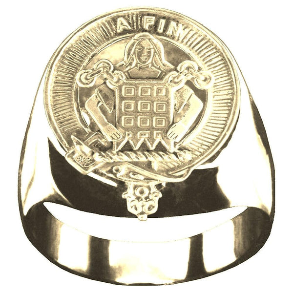 Oglivie Scottish Clan Crest Ring GC100  ~  Sterling Silver and Karat Gold