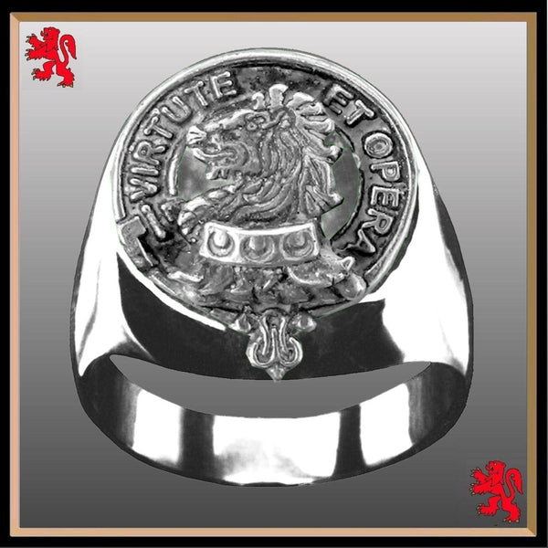 Pentland Scottish Clan Crest Ring GC100  ~  Sterling Silver and Karat Gold