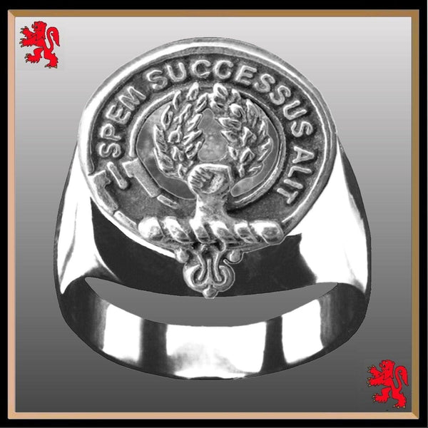 Ross Scottish Clan Crest Ring GC100  ~  Sterling Silver and Karat Gold