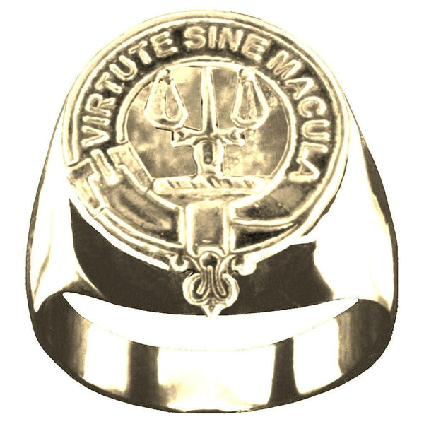Russel Scottish Clan Crest Ring GC100  ~  Sterling Silver and Karat Gold