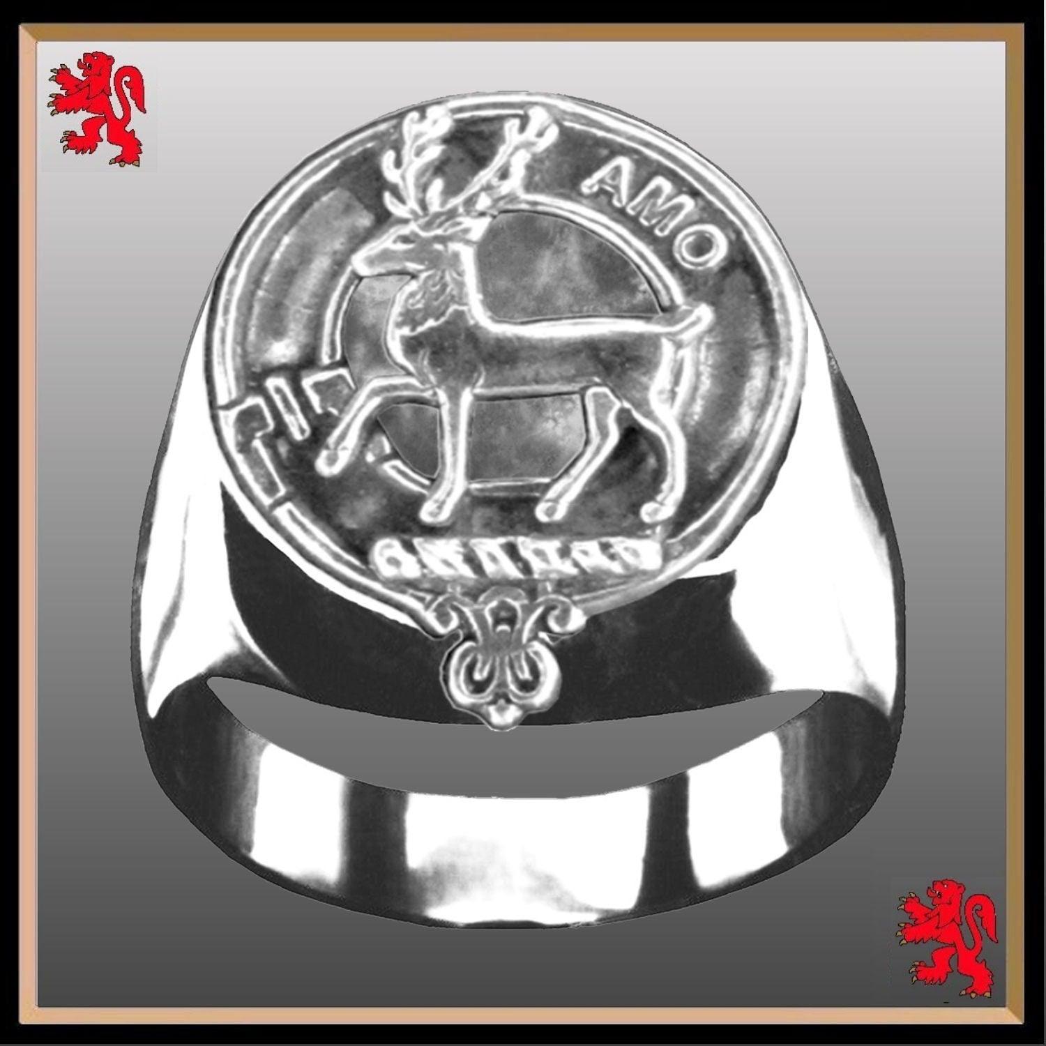 Scott Scottish Clan Crest Ring GC100  ~  Sterling Silver and Karat Gold