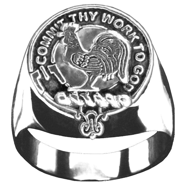 Sinclair Scottish Clan Crest Ring GC100  ~  Sterling Silver and Karat Gold