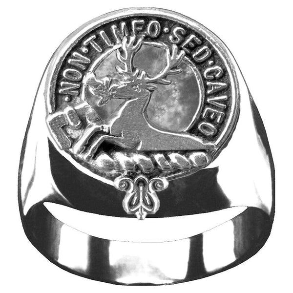 Strachan Scottish Clan Crest Ring GC100  ~  Sterling Silver and Karat Gold