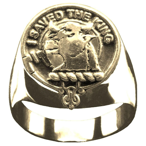 Turnbull Scottish Clan Crest Ring GC100  ~  Sterling Silver and Karat Gold