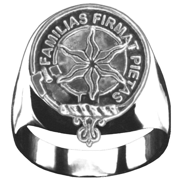 Wardlaw Scottish Clan Crest Ring GC100  ~  Sterling Silver and Karat Gold