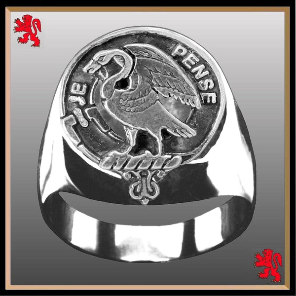Wemyess Scottish Clan Crest Ring GC100  ~  Sterling Silver and Karat Gold