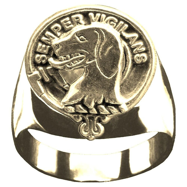 Wilson Scottish Clan Crest Ring GC100  ~  Sterling Silver and Karat Gold